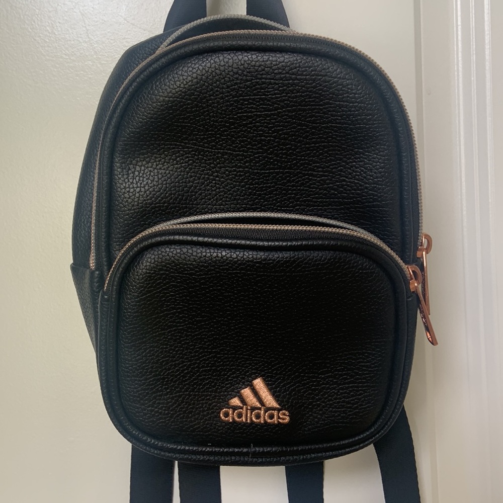 Adidas Black Rose Gold Mini Backpack
